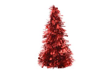 ALBERO DI NATALE ROSSO IN FILO METALLIZATO H. 26CM