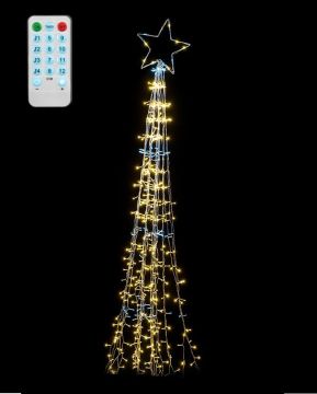 TENDA ALBERO 690 LED BIANCO CALDO/FREDDO USO EST H. 250CM CON TELECOMANDO