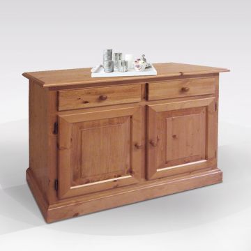 CREDENZA 2 CASSETTI IN PINO CM 102X43 E H 85