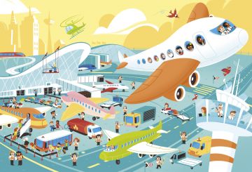 PUZZLE 60 PEZZI MAXI THE BIG AIRPORT