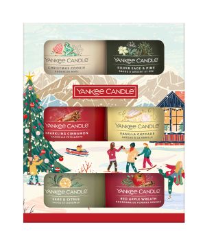 YANKEE CANDLE - SET 6 CANDELE VOTIVE DI VETRO GIFT