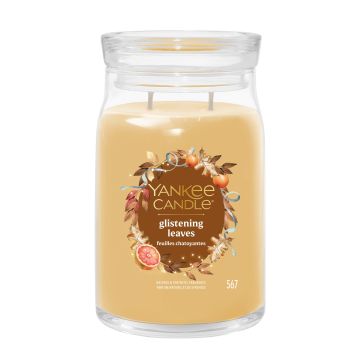 YANKEE CANDLE - GIARA GRANDE A 2 STOPPINI GLISTENING LEAVES