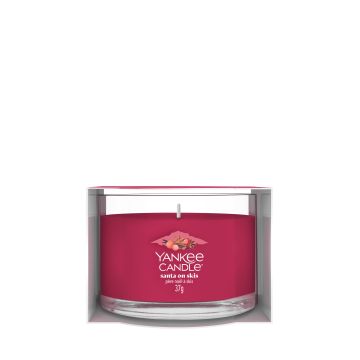 YANKEE CANDLE - CANDELA VOTIVE IN VETRO SANTA ON SKIS