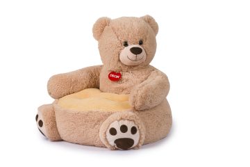 POLTRONA ORSO PER BAMBINI BEIGE 50X50 H 50CM