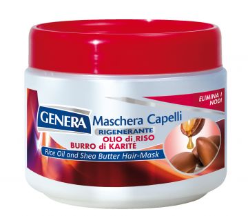 GENERA MASCHERA CAPELLI 500ML OLIO DI RISO E BURRO DI KARITE'