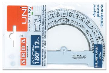 GONIOMETRO 180° 12 CM  UNI SS