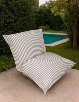 SCAB - BREZZA RELAX IN TESSUTO RIGATO MARRONE/BEIGE