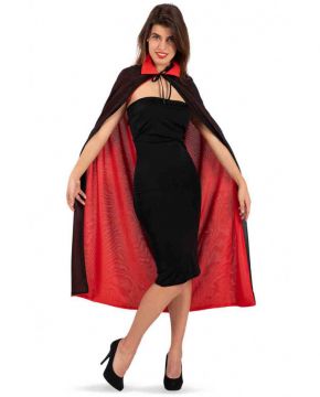 MANTELLO DOUBLE-FACE NERO/ROSSO IN MAGLINA PER ADULTI
