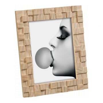 PORTAFOTO IN LEGNO SU TRE LIVELLI NATURALE 13X18CM
