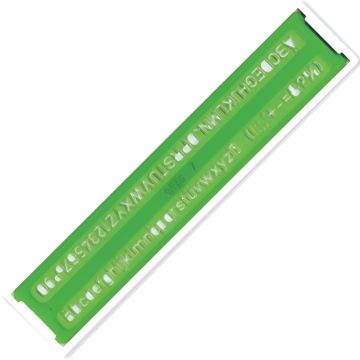ARDA - NORMOGRAFO CON LETTERE GUIDA NORME UNI SS VERDE 