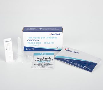 JUSCHEK ICOV-802H - AUTO TEST TAMPONE RAPIDO PER L'ANTIGENE COVID-19 (FLUIDO ORALE-SALIVARE)