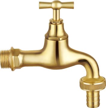 RUBINETTO OTTONE CROMATO 1/2'' C/ATTACCO TUBO IN METALLO