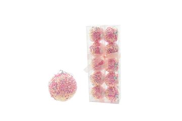 SET 10 SFERE ROSA D 6CM