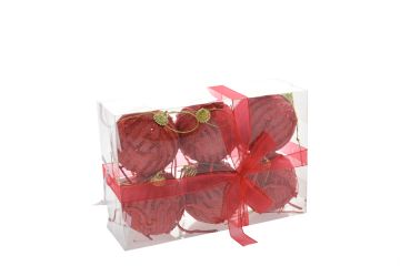 SET 6 SFERE ROSSE D 7CM