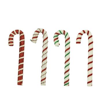 DECORAZIONE DA APPENDERE BASTONCINO DI ZUCCHERO H. 25CM ASSORTITO