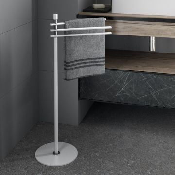 LINEA SELLA - PIANTANA PORTA ASCIUGAMANI BIANCO OPACO
