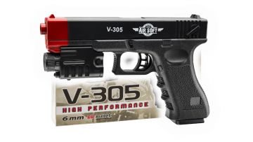 PISTOLA V-305 AIR SOFT CALIBRO 6MM