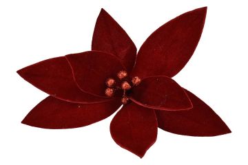 FIORE GAMBO CORTO 8P IN VELLUTO ROSSO