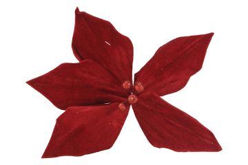 FIORE SMALL IN VELLUTO ROSSO
