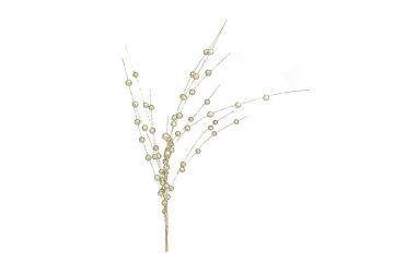 RAMO CON BACCHE GLITTERATO ORO