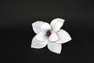 STELLA VELLUTO G.CORTO C/BACCHE BIANCO/ARGENTO