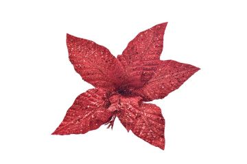 FIORE GAMBO CORTO ROSSO GLITTERATO