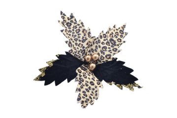 FIORE SMALL NERO E LEOPARDATO