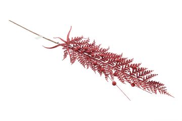 RAMO CON GLITTER H. 72CM ROSSO