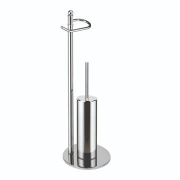LINEA FORCELLA - PIANTANA PORTA ROTOLO E PORTA SCOPINO CROMATO