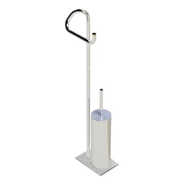 LINEA ASIAGO - PIANTANA PORTA ROTOLO E PORTA SCOPINO CROMATO