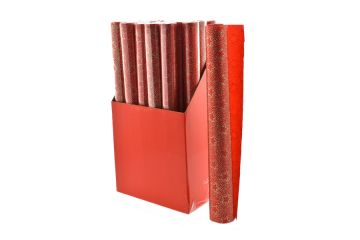 ROTOLO CARTA DA REGALO ROSSO CON DECORO 48X270CM