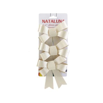 SET 3 COCCARDE NATALIZIE PANNA CON BRILLANTINI MISURA PICCOLA
