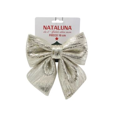 FIOCCO IN TESSUTO CHAMPAGNE LUCIDO RIGHETTATO H 16CM