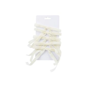 SET 5 FIOCCHI IN VELLUTO CREMA MISURA PICCOLA