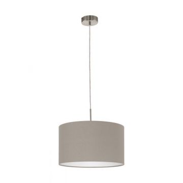 LAMPADARIO 1 LUCE PASTERI SATINATO/TORTORA 38CM - 1X60W E27