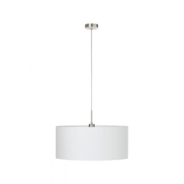 LAMPADARIO 1 LUCE PASTERI SATINATO/BIANCO 53CM - 1X60W E27