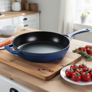 TRAMONTINA - PADELLA IN GHISA SMALTATA BLU 31.7 CM - 3,8 L