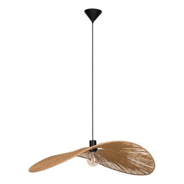 SOSPENSIONE SIRUELA NERO/CARTA 60X110CM -1XE27 42W