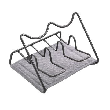 SCOLA BOTTIGLIE 2 POSTI DRYMUG LAVA NERO MAT