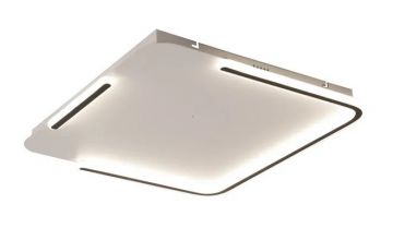 PLAFONIERA A LED PAIGE Q BIANCO/NERO 50X50CM - 44W