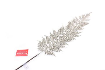 RAMO NATALIZIO FOGLIA FELCE CHAMPAGNE GLITTERATO L. 73CM