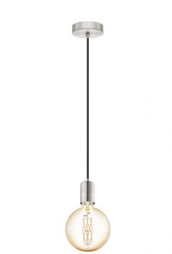 LAMPADARIO 1 LUCE YORTH NICHEL OPACO H. 200CM - E27