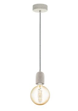 LAMPADARIO 1 LUCE YORTH GRGIO H. 200CM - 1X60W E27