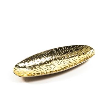 VASSOIO ORO LUCIDO IN PLASTICA 41X15,5X4CM