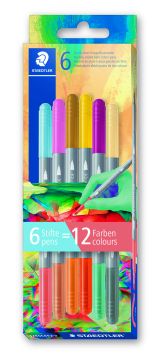 STAEDTLER - MULTIVERSE ASTUCCIO 6 PENNARELLI A DUE PUNTE COLORI ASS.