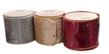 ROTOLO DI NASTRO CON VELLUTO STAMPATO H. 6.3CM X 270CM ASSORTITO