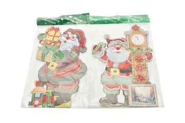 PENDENTE NATALIZIO A FORMA DI BABBO NATALE 21X33CM ASSORTITO