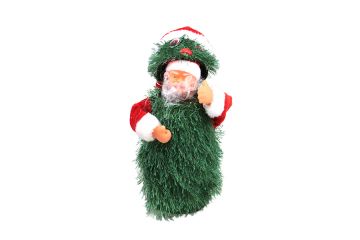 BABBO NATALE VESTITO DA ALBERO DI PINO CON MOVIMENTO H. 30CM