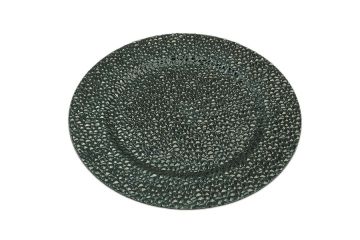 SOTTOPIATTO DECORATO BLU NAVY DIAM. 33CM