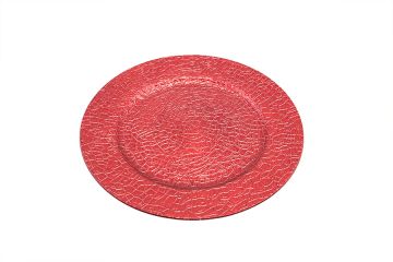 SOTTOPIATTO NATALIZIO DECORATO ROSSO DIAM. 33CM
